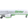 Embraer E195-E2 Commercial Aircraft "Binter Canarias" (EC-OEA) White with Green Tail Stripes Stripes 1/400 Diecast Model Airplane by GeminiJets
