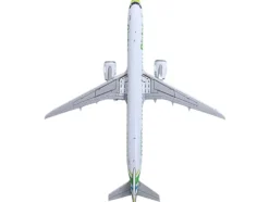 Embraer E195-E2 Commercial Aircraft "Binter Canarias" (EC-OEA) White with Green Tail Stripes Stripes 1/400 Diecast Model Airplane by GeminiJets