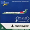Embraer ERJ-145 Commercial Aircraft "Mexicana de Aviacion" (XA-MBR) White with Green Stripes 1/400 Diecast Model Airplane by GeminiJets