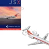 Embraer ERJ-145 Commercial Aircraft "JSX" (N960JX) White with Red Stripes and Tail 1/400 Diecast Model Airplane by GeminiJets