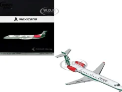 Embraer ERJ-145 Commercial Aircraft "Mexicana de Aviacion" (XA-MBR) White with Green Stripes and Tail "Gemini 200" Series 1/200 Diecast Model Airplane by GeminiJets