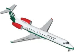 Embraer ERJ-145 Commercial Aircraft "Mexicana de Aviacion" (XA-MBR) White with Green Stripes and Tail "Gemini 200" Series 1/200 Diecast Model Airplane by GeminiJets