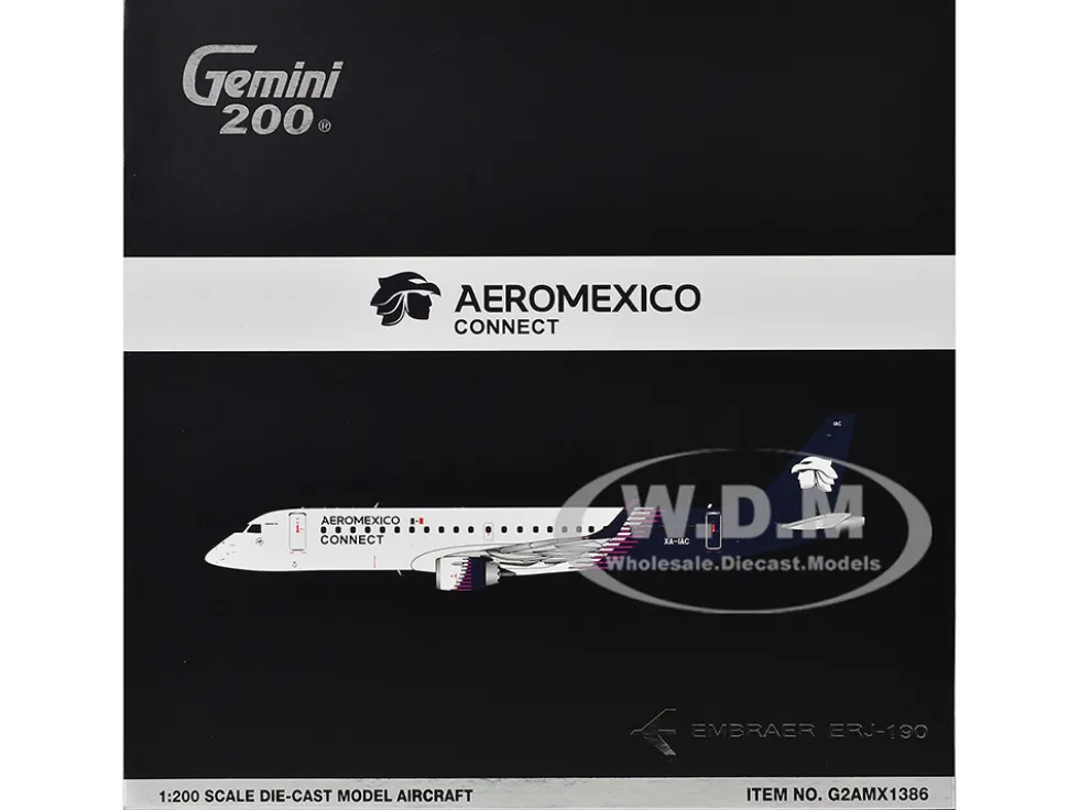Embraer ERJ-190 Commercial Aircraft "Aeromexico Connect" (XA-IAC) White with Blue Tail "Gemini 200" Series 1/200 Diecast Model Airplane by GeminiJets