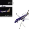 Embraer ERJ-175 Commercial Aircraft "Alaska Airlines/Horizon - University of Washington Huskies" (N662QX) Purple with Gold Tail "Gemini 200" Series 1/200 Diecast Model Airplane by GeminiJets