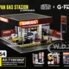 Eneos Japan Gas Station Diorama Set "American Diorama X G-Fans" Series for 1/64 Scale Models by American Diorama