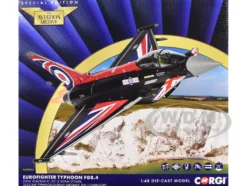 Eurofighter Typhoon FGR4 Aircraft "Blackjack, RAF Typhoon Display Aircraft" (2022) British Royal Air Force "The Aviation Archive" Series 1/48 Diecast Model by Corgi