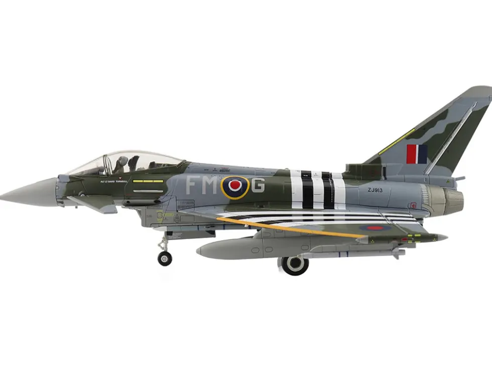 Eurofighter Typhoon FGR4 Fighter Aircraft "ZJ913 FM-G" (2024) British Royal Air Force "Air Power Series" 1/72 Diecast Model by Hobby Master
