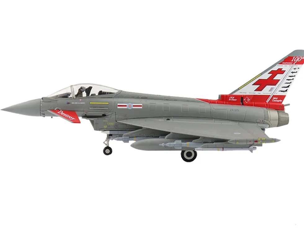 Eurofighter Typhoon Fighter Aircraft "ZK315, 41 Squadron, RAF Coningsby" (2015) Royal Air Force "Air Power Series" 1/72 Diecast Model by Hobby Master