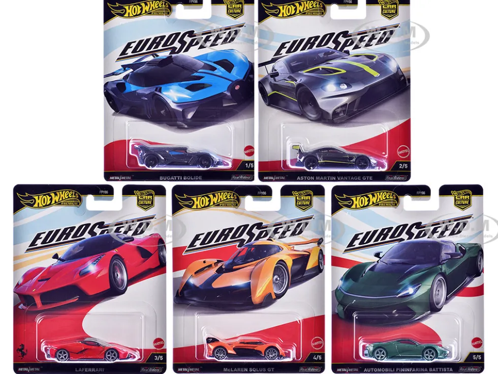 Euro Speed 5 piece Set "Car Culture" 2025 Series L Diecast Model Cars by Hot Wheels