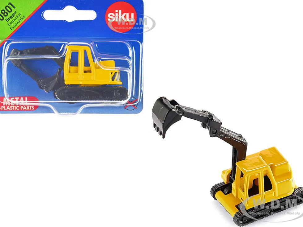 Excavator Yellow and Black Diecast Model Siku 0801