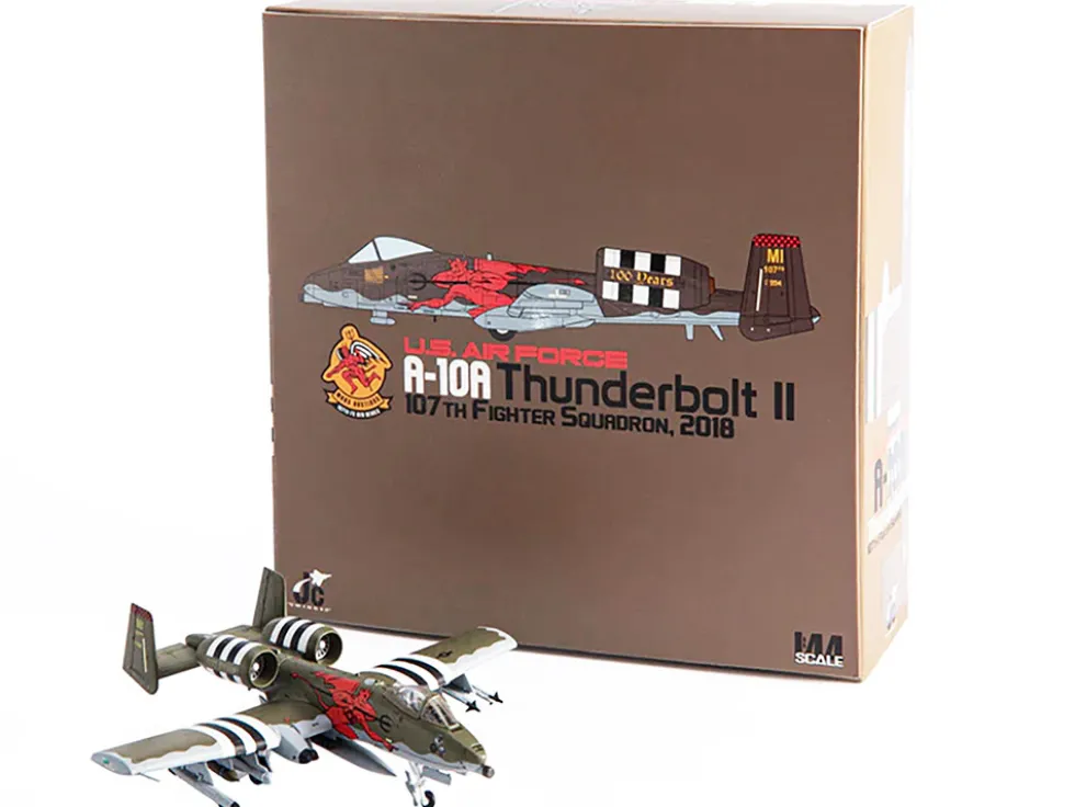 Fairchild Republic A 10A Thunderbolt II Aircraft US Air Force 107th Fighter Squadron 100th Anniversary Edition 2018 1/144 Diecast Model JC Wings JCW-144-A10-002