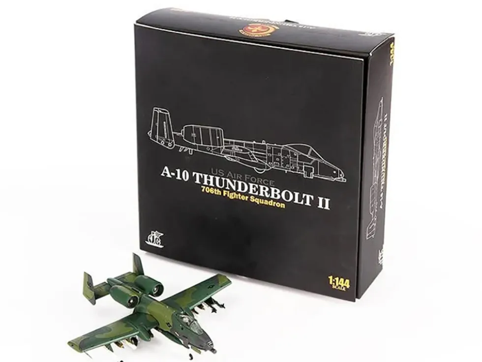 Fairchild Republic A-10 Thunderbolt II Attack Aircraft "23rd Tactical Fighter Wing, 706th Fighter Squadron, Operation Desert Storm" (1991) United States Air Force 1/144 Diecast Model by JC Wings