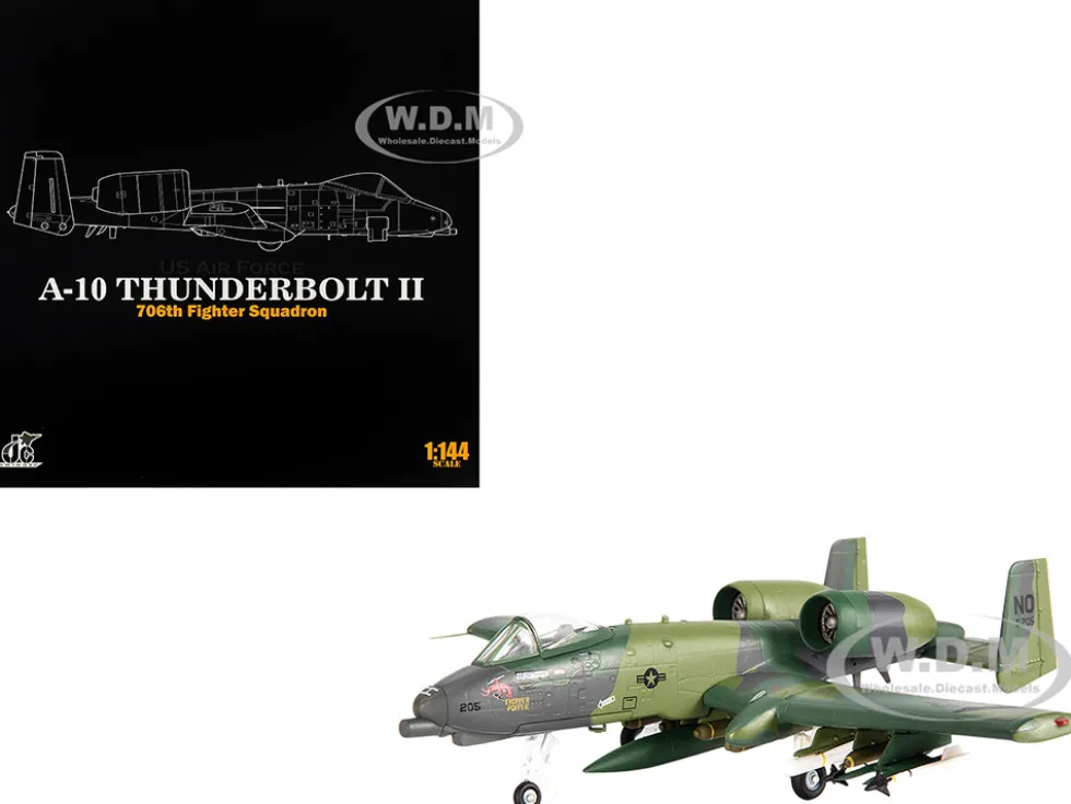 Fairchild Republic A-10 Thunderbolt II Attack Aircraft "23rd Tactical Fighter Wing, 706th Fighter Squadron, Operation Desert Storm" (1991) United States Air Force 1/144 Diecast Model by JC Wings