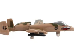 Fairchild Republic A 10 Thunderbolt II Warthog Attack Aircraft Camouflage United States Air Force with Runway Section Diecast Model Airplane Runway24 RW001