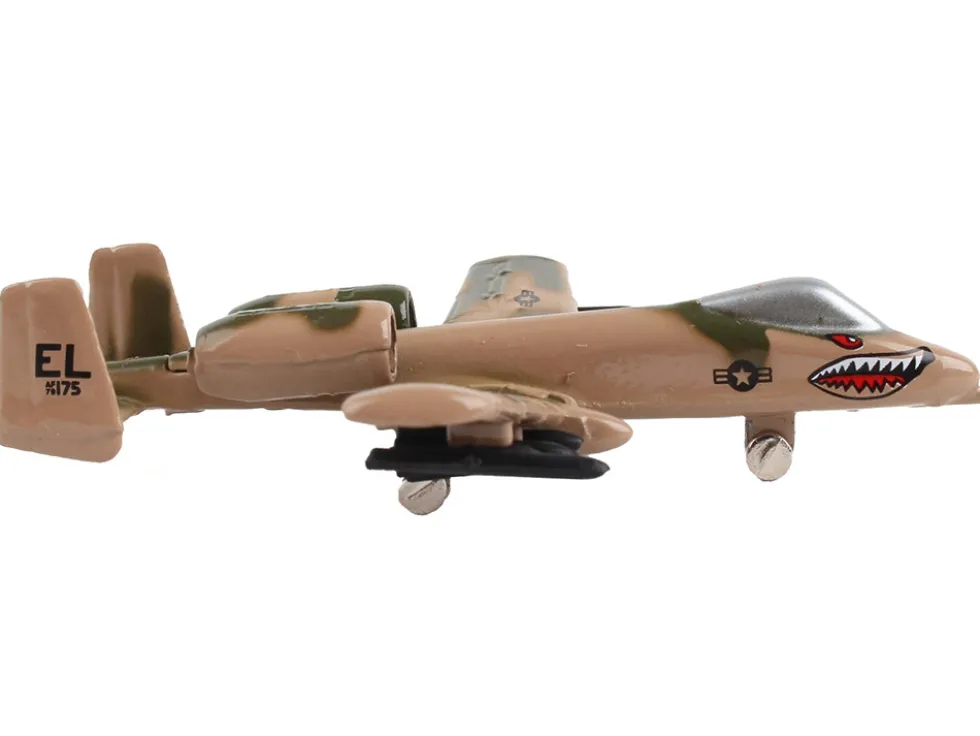 Fairchild Republic A 10 Thunderbolt II Warthog Attack Aircraft Camouflage United States Air Force with Runway Section Diecast Model Airplane Runway24 RW001