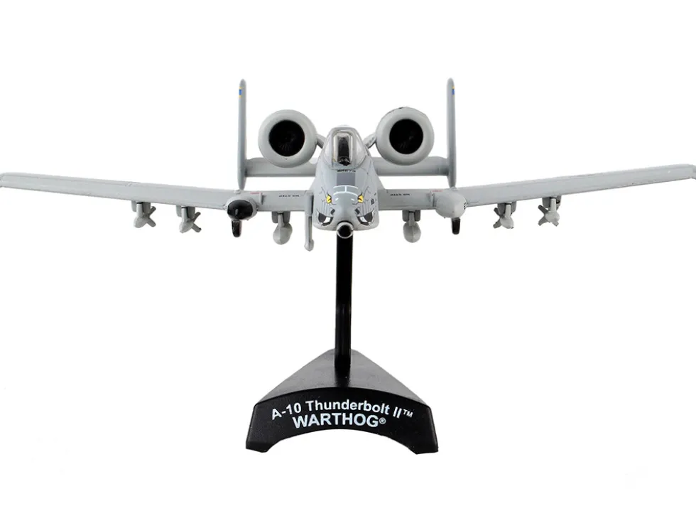 Fairchild Republic A 10 Thunderbolt II Warthog Aircraft 163rd Fighter Squadron Blacksnakes United States Air Force 1/140 Diecast Model Airplane Postage Stamp PS5375-3
