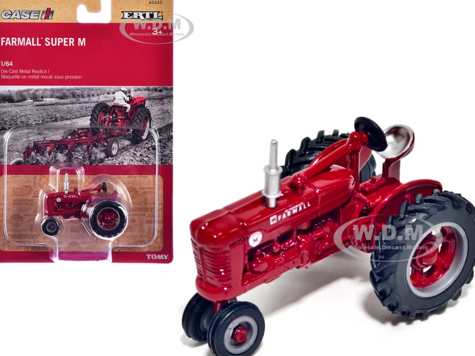 Farmall Super M Narrow Front Tractor Red 1/64 Diecast Model by ERTL TOMY