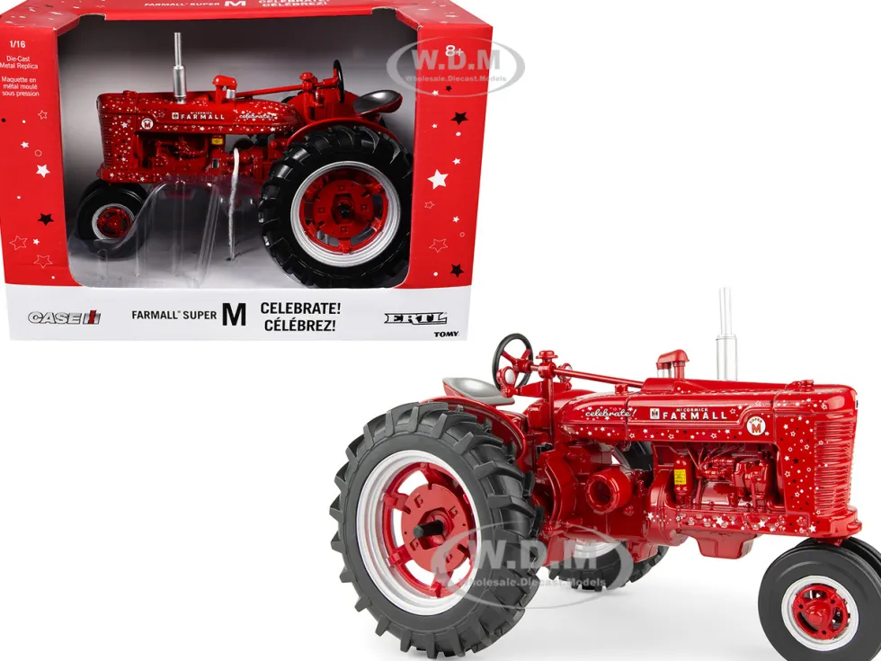 Farmall Super M Tractor Red "Celebrate!" 1/16 Diecast Model by ERTL TOMY