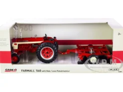 Farmall 560 Tractor Disс Harrow Red Case IH Agriculture Series 1/16 Diecast Model ERTL TOMY 44223