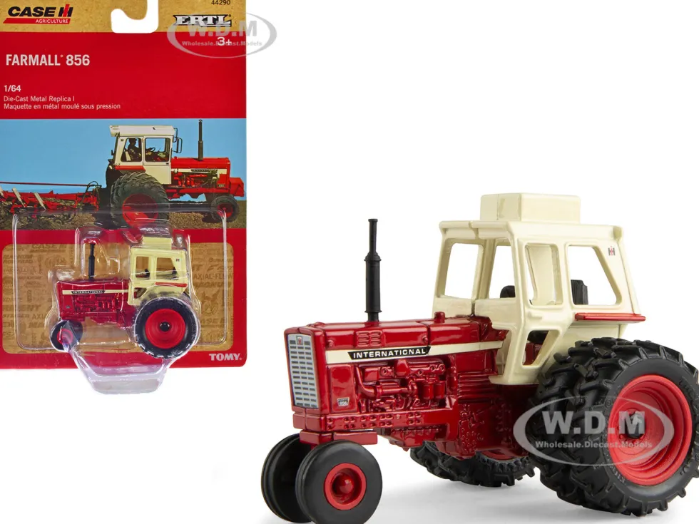 Farmall 856 Tractor Red Cream Top Dual Wheels Case IH Agriculture 1/64 Diecast Model ERTL TOMY 44290