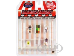 Farmers Market 6 piece Diecast Set 3 Figures 3 Accessories Limited Edition 4800 pieces Worldwide 1/64 Scale Models American Diorama AD-76501MJ