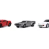 Fast & Furious Movie 3 piece Set Series 4 Nano Hollywood Rides Series Diecast Model Cars Jada 32482