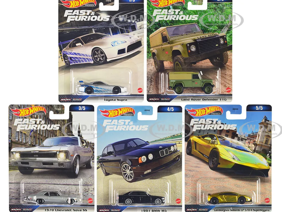Fast & Furious 2023 5 piece Set D Diecast Model Cars Hot Wheels HNW46-956D