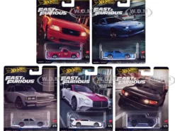 Fast & Furious 2024 5 piece Set H Diecast Model Cars by Hot Wheels