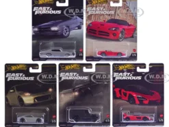 Fast & Furious 2024 5 piece Set J Diecast Model Cars by Hot Wheels