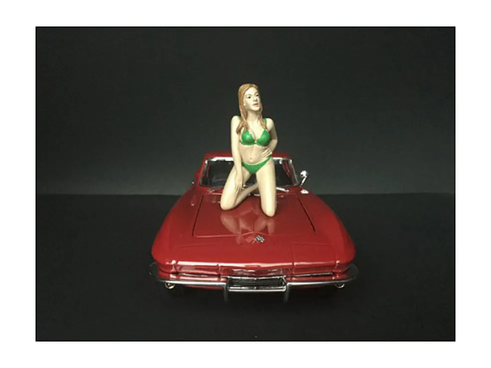 February Bikini Calendar Girl Figure 1/24 Scale Models American Diorama 38266