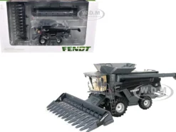 Fendt Ideal 8 Combine with Grain Head and 12 Row Corn Head Gray 1/64 Diecast Model by SpecCast