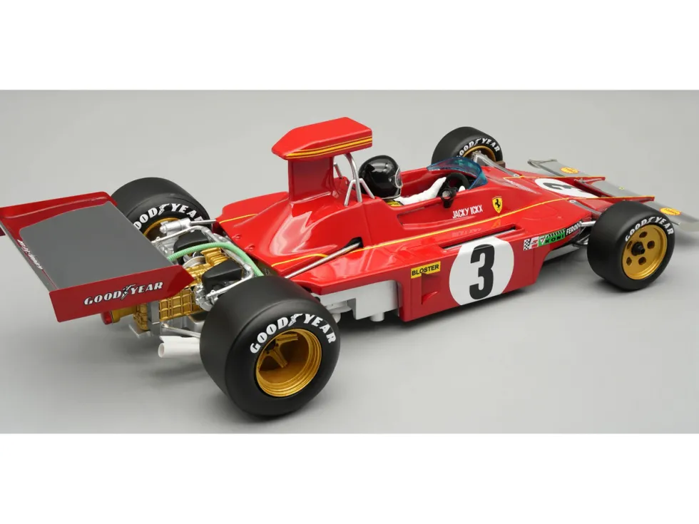 Ferrari 312B3-73 #3 Jacky Ickx Formula One F1 "Italian GP" (1973) "Mythos Series" with Driver Figure and Display Case Limited Edition to 75 pieces Worldwide 1/18 Model Car by Tecnomodel