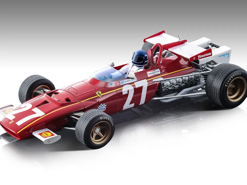 Ferrari 312B #27 Jacky Ickx Formula One F1 Belgian GP 1970 with Driver Figure Mythos Series Limited Edition to 75 pieces Worldwide 1/18 Model Car Tecnomodel TMD18-64C