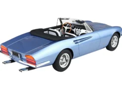 1966 Ferrari 365 California Convertible S/N 08347 "Geneve Motor Show" Light Blue Metallic with DISPLAY CASE Limited Edition to 200 pieces Worldwide 1/18 Model Car by BBR