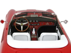 1966 Ferrari 365 California S/N 9935 Convertible Red White Interior DISPLAY CASE Limited Edition 108 pieces Worldwide 1/18 Model Car BBR BBR1814D