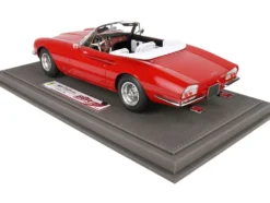 1966 Ferrari 365 California S/N 9935 Convertible Red White Interior DISPLAY CASE Limited Edition 108 pieces Worldwide 1/18 Model Car BBR BBR1814D