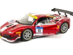 Ferrari 488 Challenge #11 Candy Red White Stripes Ferrari Racing 1/24 Diecast Model Car Bburago 26308