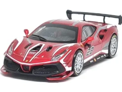 2020 Ferrari 488 Challenge EVO #28 Red Graphics Racing Series 1/43 Diecast Model Car Bburago 36309
