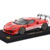 2023 Ferrari 296 Challenge #32 "Launch Version" Red with White Stripes with DISPLAY CASE Limited Edition to 296 pieces Worldwide 1/18 Model Car by BBR