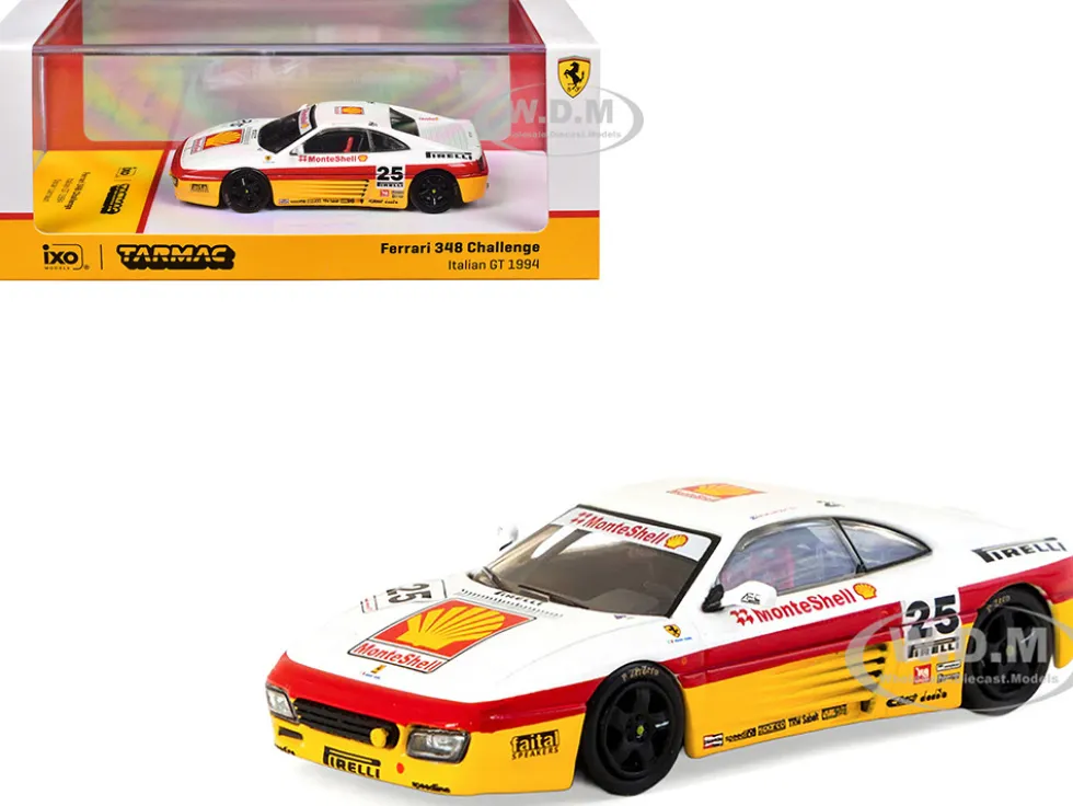 Ferrari 348 Challenge #25 Oscar Larrauri "Italian GT Championship" (1994) "Hobby64" Series 1/64 Diecast Model by Tarmac Works