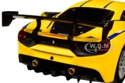 Ferrari 488 Challenge #25 Yellow Blue Stripes Ferrari Racing 1/24 Diecast Model Car Bburago 26307