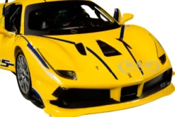 Ferrari 488 Challenge #25 Yellow Blue Stripes Ferrari Racing 1/24 Diecast Model Car Bburago 26307