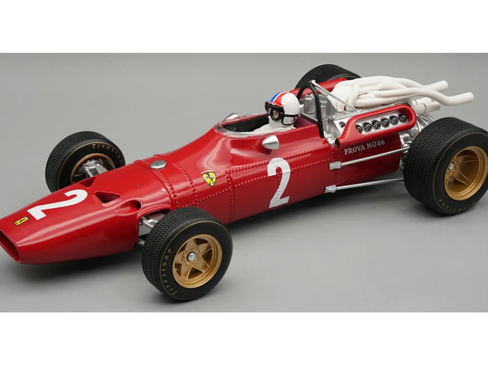 Ferrari 312/67 #2 Chris Amon Formula One F1 "Italian GP" (1967) "Mythos Series" with Driver Figure and Display Case Limited Edition to 45 pieces Worldwide 1/18 Model Car by Tecnomodel