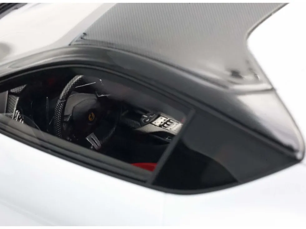 Ferrari 12Cilindri Bianco Artico (Artic White) with Black Top with DISPLAY CASE Limited Edition to 48 pieces Worldwide 1/18 Model Car by BBR