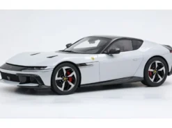 Ferrari 12Cilindri Bianco Artico (Artic White) with Black Top with DISPLAY CASE Limited Edition to 48 pieces Worldwide 1/18 Model Car by BBR