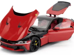 2024 Ferrari 12Cilindri Rosso Corsa Red with Black Top 1/18 Diecast Model Car by Polistil