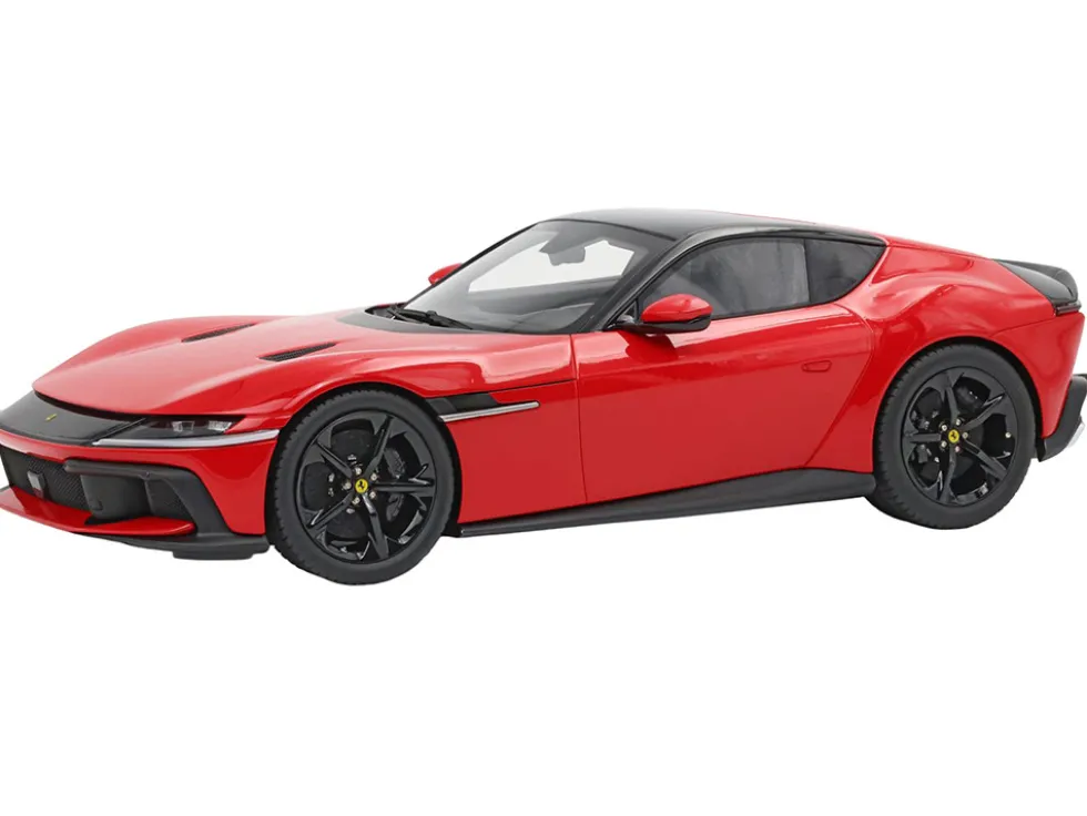 Ferrari 12Cilindri Rosso Corsa Red with Black Top with DISPLAY CASE Limited Edition to 200 pieces Worldwide 1/18 Model Car by BBR
