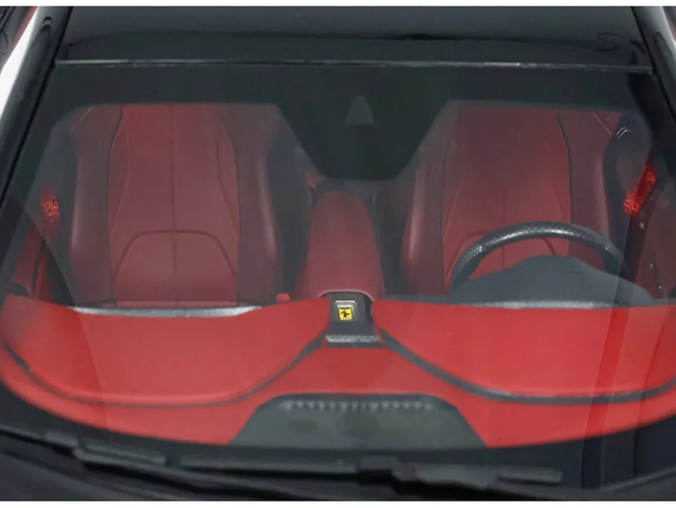Ferrari 12Cilindri with Panoramic Roof Matt Black with DISPLAY CASE Limited Edition to 48 pieces Worldwide 1/18 Model Car by BBR