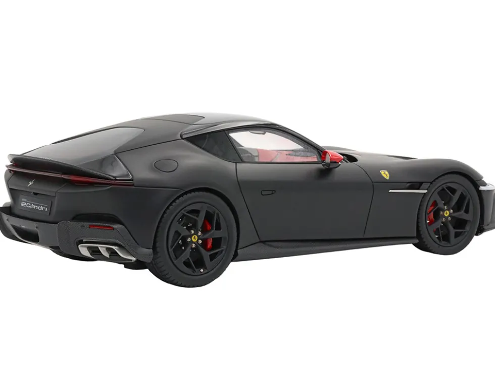 Ferrari 12Cilindri with Panoramic Roof Matt Black with DISPLAY CASE Limited Edition to 48 pieces Worldwide 1/18 Model Car by BBR