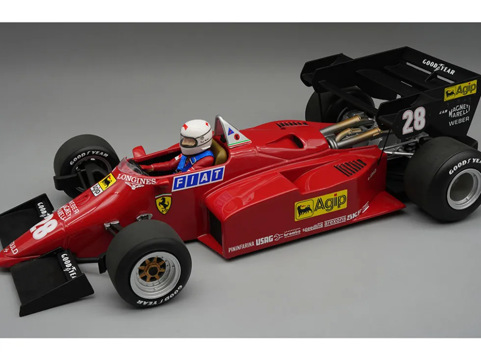 Ferrari 126 C4-M2 #28 Rene Arnoux Formula One F1 "European GP" (1984) with Driver "Mythos Series" Limited Edition to 80 pieces Worldwide 1/18 Model Car by Tecnomodel